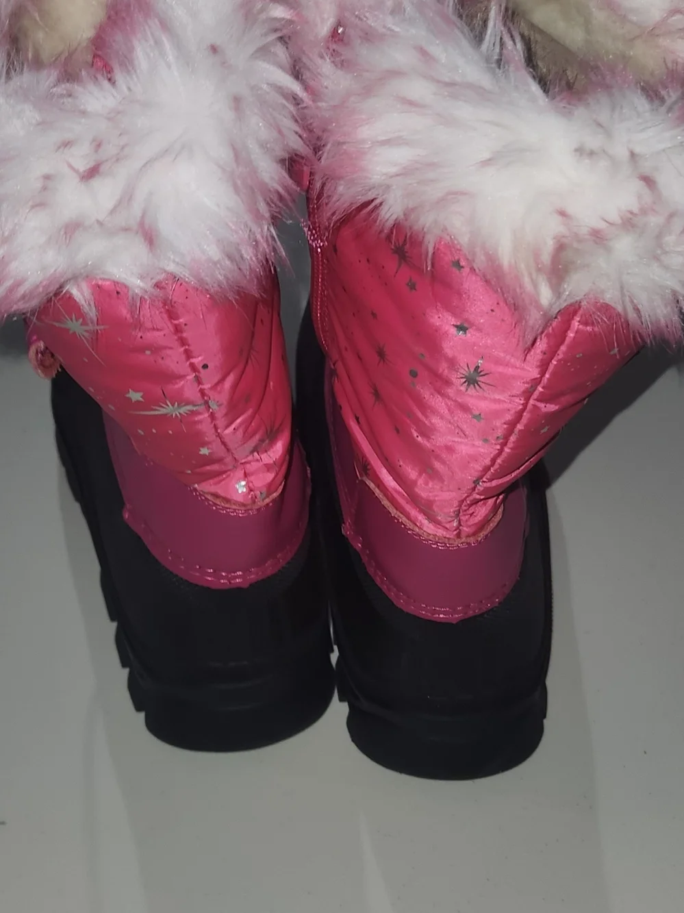 Dream Pairs Girls Pink Faux-Fur Winter Snow Boots Size 6 Girls